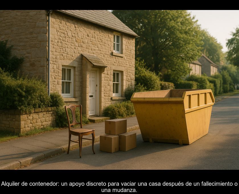 Alquiler De Contenedor: Un Apoyo Discreto Para Vaciar Una Casa Después De Un Fallecimiento O Una Mudanza.