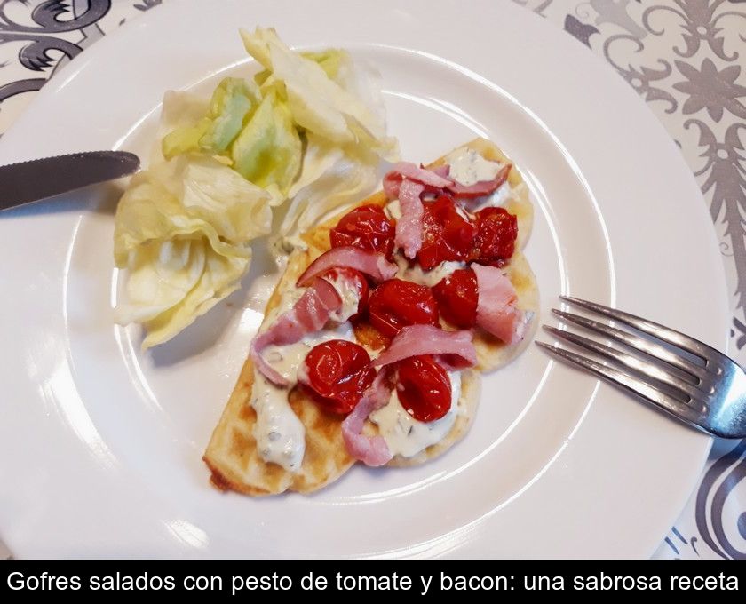 Gofres Salados Con Pesto De Tomate Y Bacon: Una Sabrosa Receta