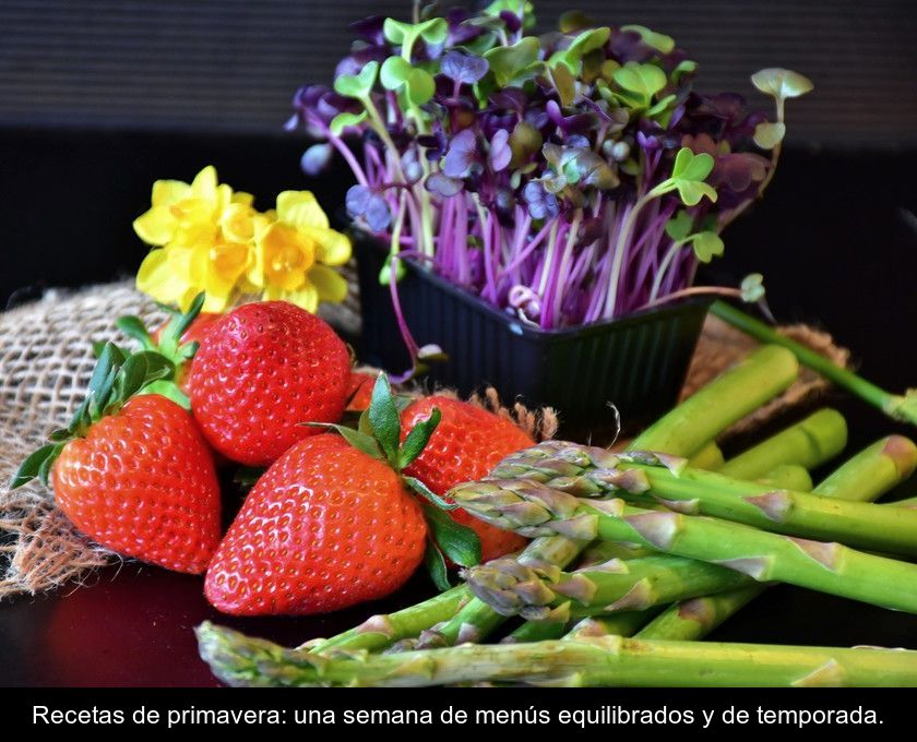 Recetas De Primavera: Una Semana De Menús Equilibrados Y De Temporada.