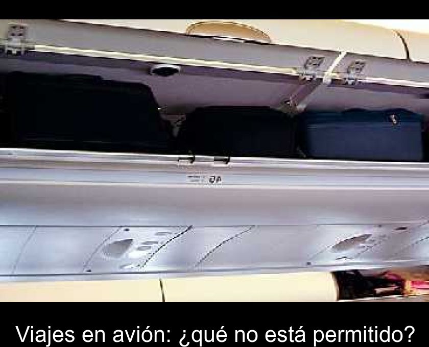 Viajes En Avión: ¿qué No Está Permitido?