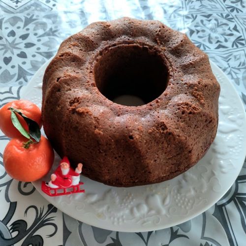Bundt cake navideño de clementina: un pastel festivo