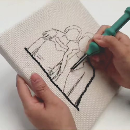El punch needle: una técnica de bordado de moda.