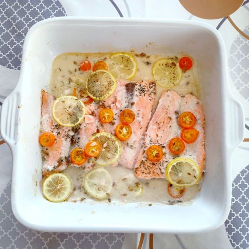 El salmón al horno con kumquat y eneldo: una receta fácil.