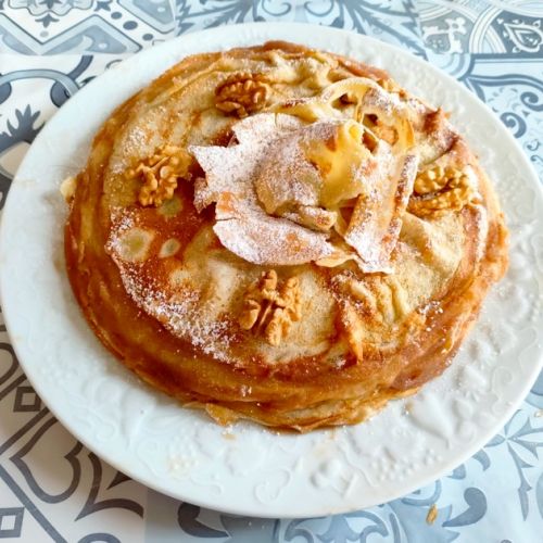 Tortita con crema de castañas: una receta gourmet