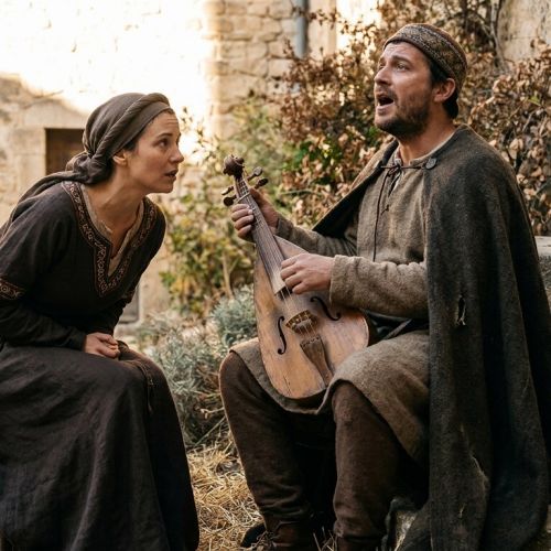 Trovadores: los poetas occitanos que inventaron el amor cortés.