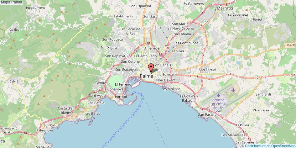 Mapa Palma Illes Balears