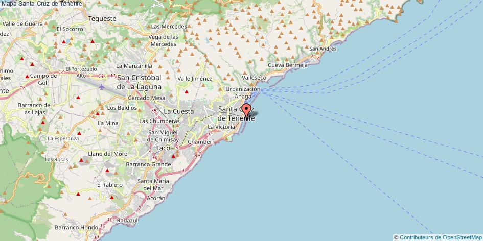 Mapa Santa Cruz de Tenerife Santa Cruz de Tenerife