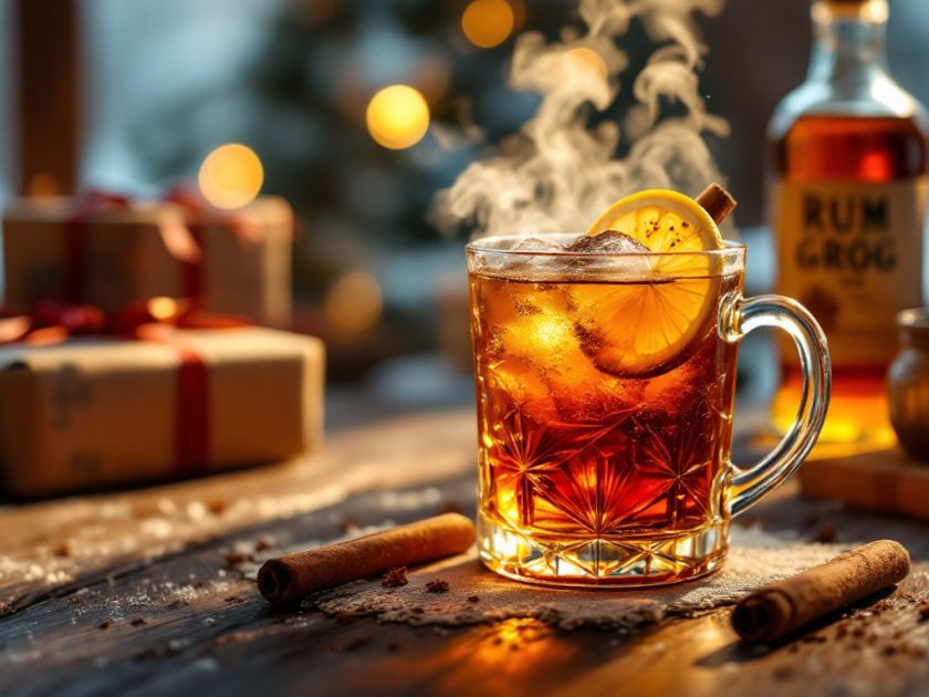Grog Reconfortante de Ron Especiado para Invierno