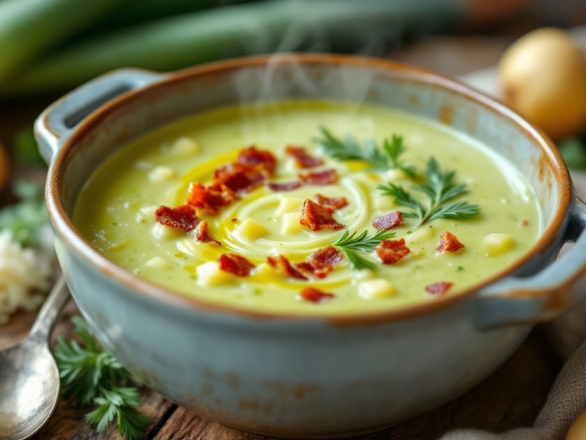 Sopa Express de Puerros y Patatas