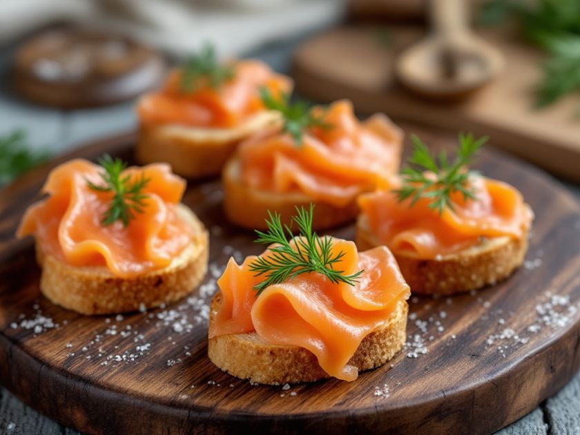Tostadas Deliciosas con Salmón Ahumado
