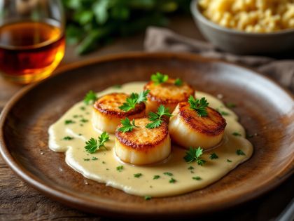 Nuez de Vieiras al Cognac: Receta Rápida y Sabrosa
