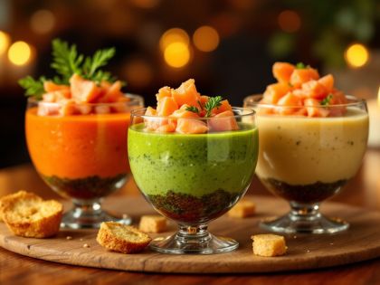 Verrina exprés de verduras y salmón para impresionar