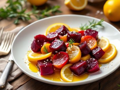 Ensalada de Remolachas Rojas con Hojas - Receta Griega Fácil