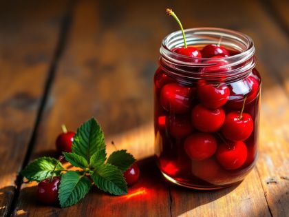 Botes De Cerezas En Almíbar Casero