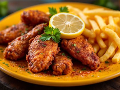 Alitas de Pollo Crujientes con Cuatro Especias