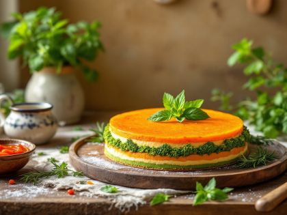 Flan de Verduras Colorido con Vermut