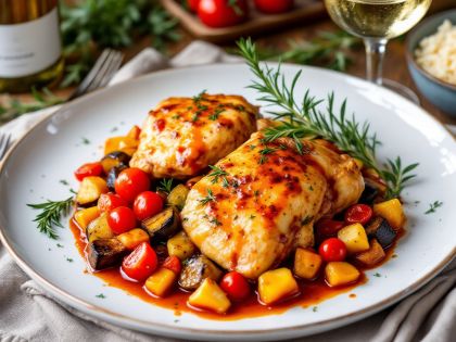Muslos De Pollo Provenzales Sabrosos Al Horno
