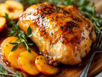 Muslo de Pavo Caramelizado con Miel y Mostaza