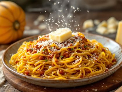 Calabaza Espagueti Cremosa con Parmesano