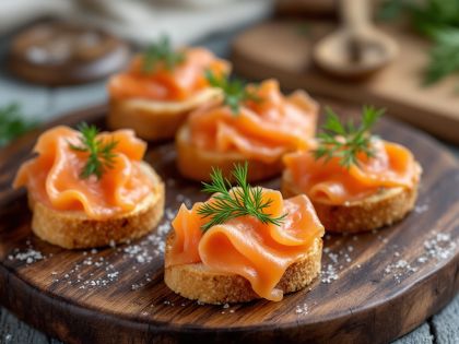 Tostadas Deliciosas con Salmón Ahumado