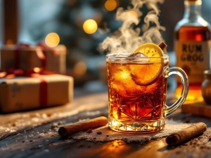 Grog Reconfortante de Ron Especiado para Invierno