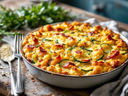 Gratin De Calabacines Sabrosos Con Bacon