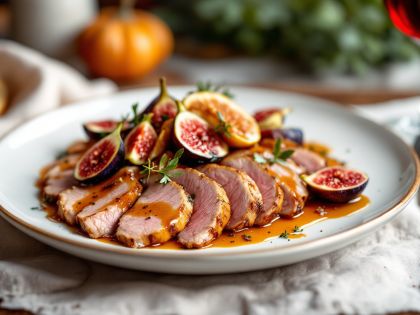 Magret de Pato con Miel, Jengibre e Higos Frescos : Una Deliciosa Receta