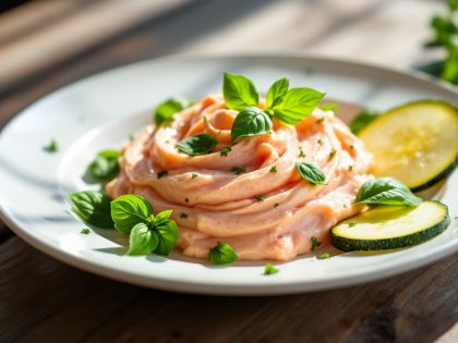 Mousse de Salmón Ahumado, Queso de Cabra y Calabacín Sabroso