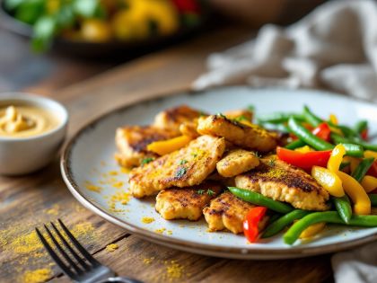 Tiras de Pollo con Sabores Franco-Indios