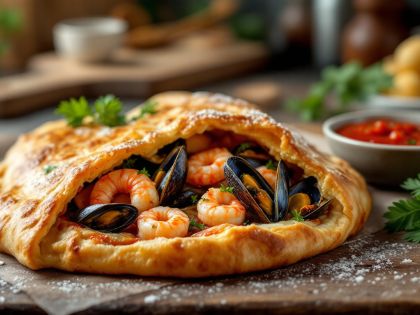Calzone De Mariscos Delicioso Y Fácil De Preparar