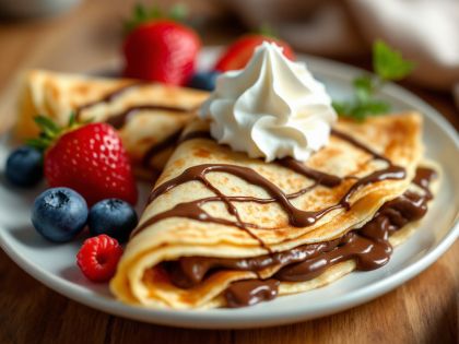 Crepe de Nutella y Chantilly: una dulzura irresistible