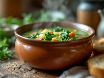 Sopa Verde Portuguesa Sabrosa y Reconfortante