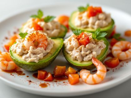 Delicia de Aguacate y Camarones Fácil: Una Entrada Sabrosa