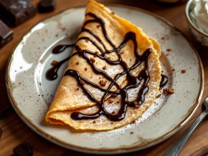 Deliciosas Crepas Gofretes de Chocolate