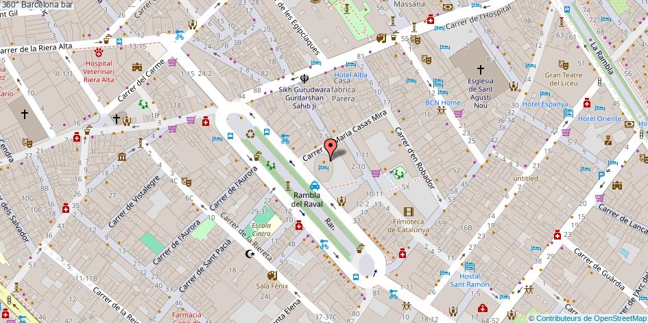mapa 360° bar Barcelona