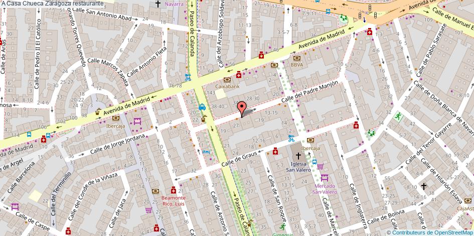 mapa A Casa Chueca restaurante Zaragoza