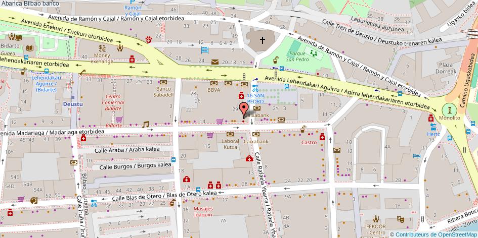 mapa Abanca banco Bilbao