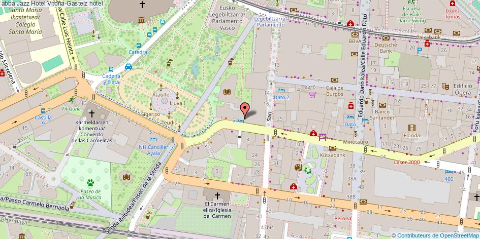mapa abba Jazz Hotel hotel Vitoria-Gasteiz