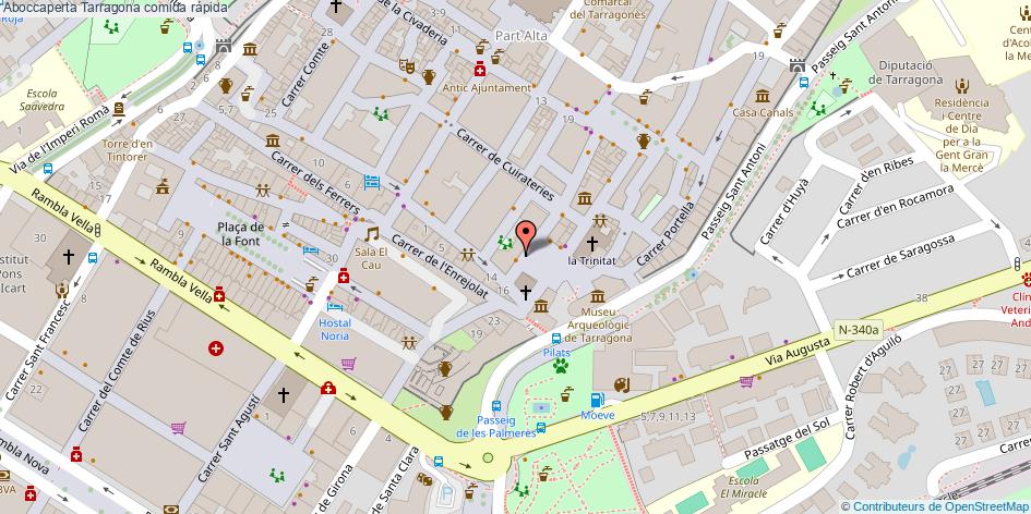 mapa Aboccaperta comida rápida Tarragona