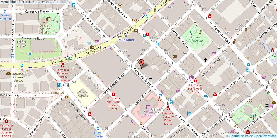 mapa Abou-khalil restaurant restaurante Barcelona
