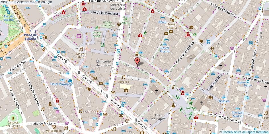 mapa Academía Accede colegio Madrid