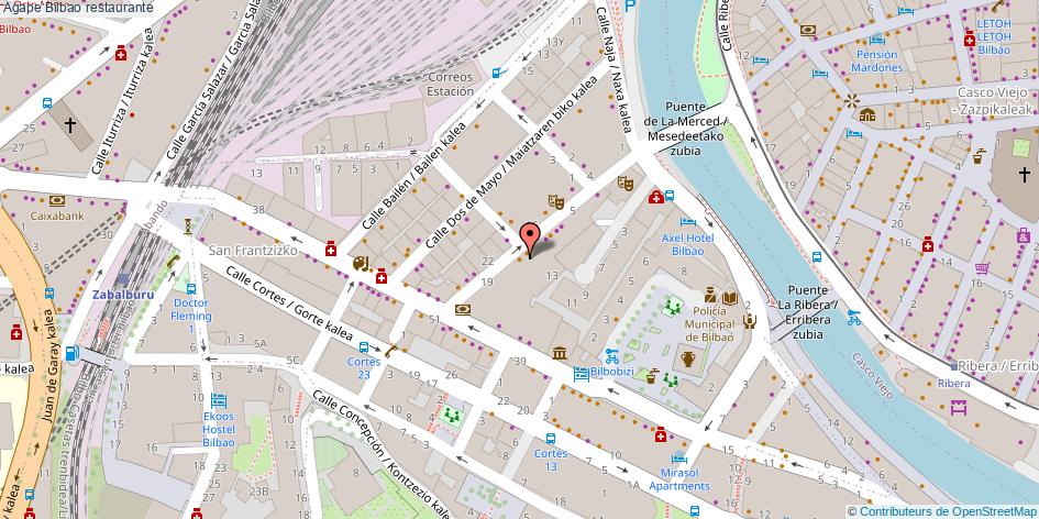 mapa Agape restaurante Bilbao