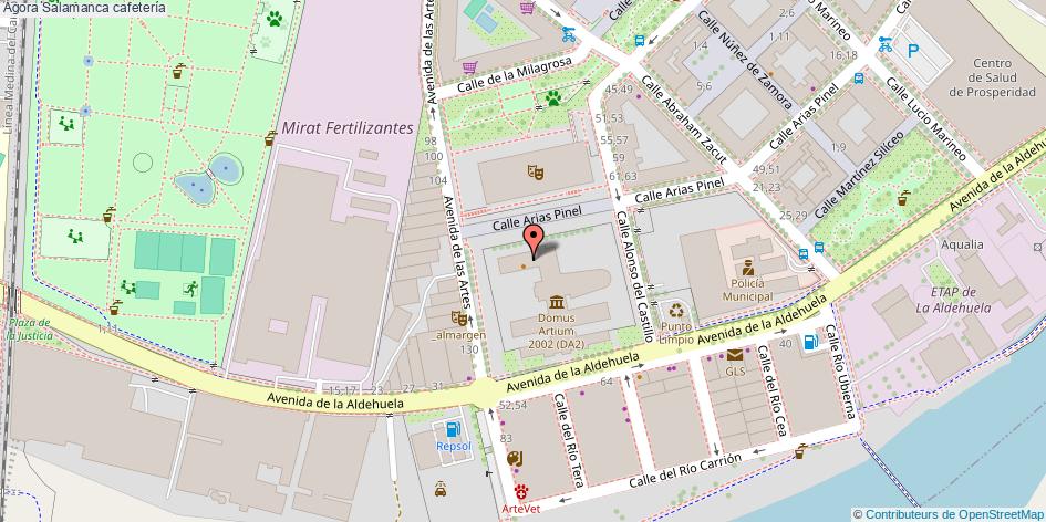 mapa Ágora cafetería Salamanca