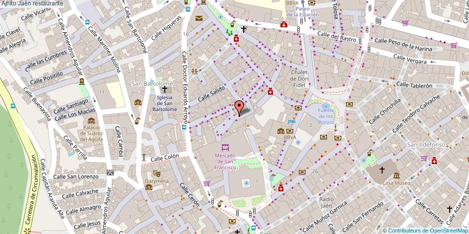 mapa Ajhito restaurante Jaén