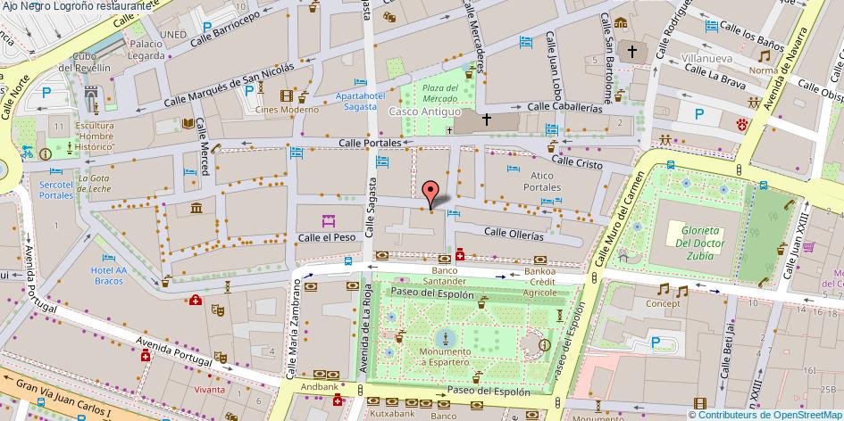 mapa Ajo Negro restaurante Logroño