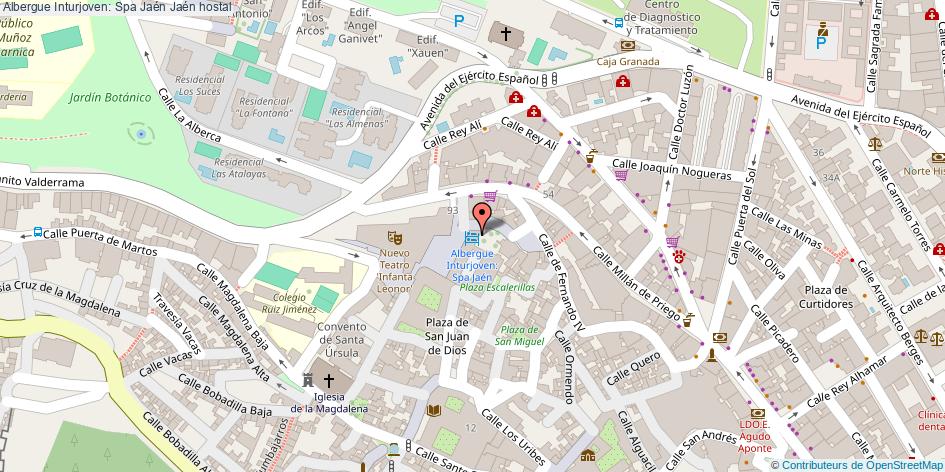 mapa Albergue Inturjoven: Spa Jaén hostal Jaén
