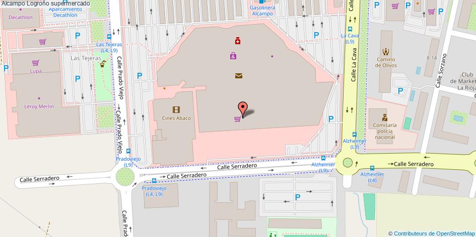 mapa Alcampo supermercado Logroño