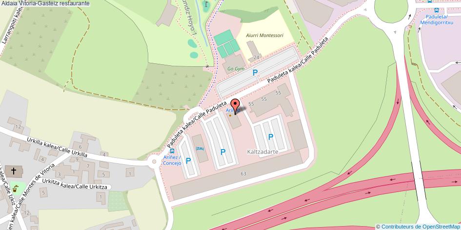 mapa Aldaia restaurante Vitoria-Gasteiz