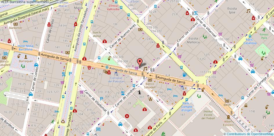 mapa ALDI supermercado Barcelona
