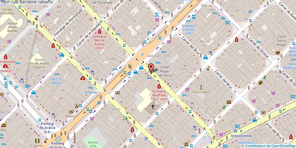 mapa Alsur Café cafetería Barcelona